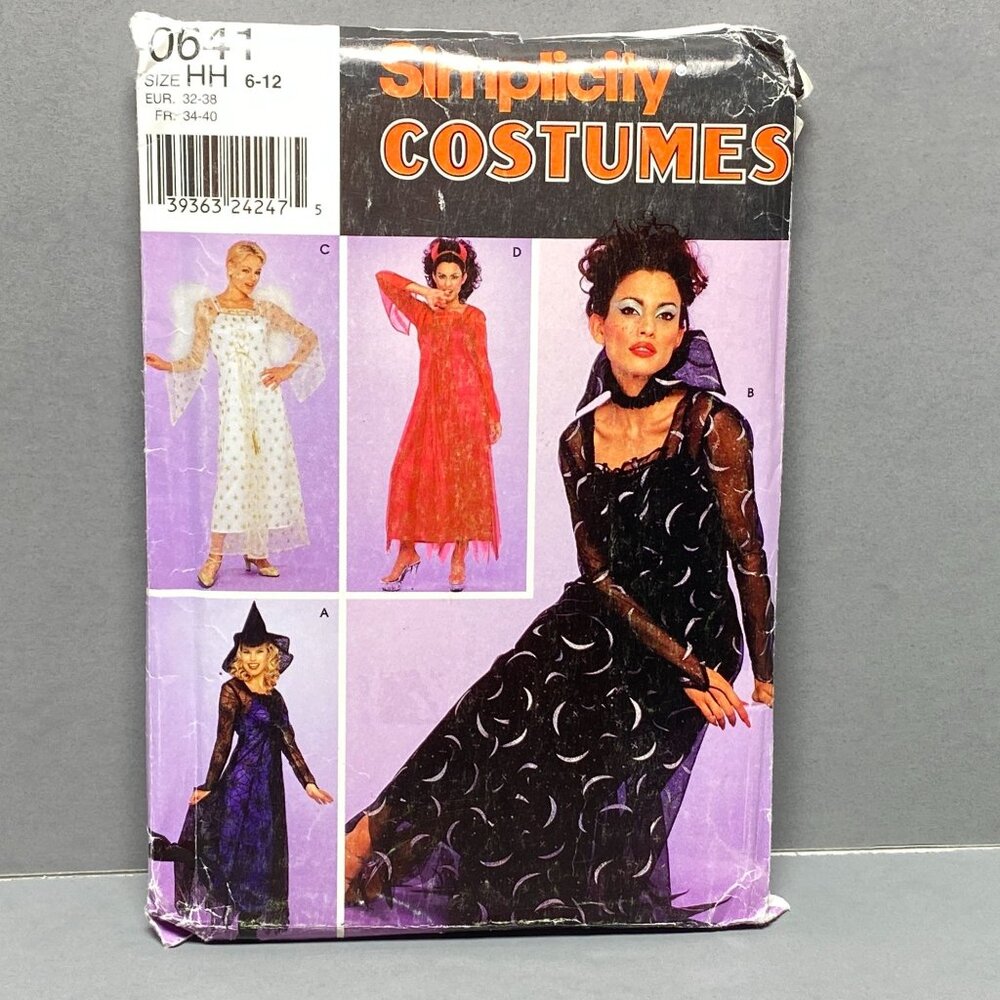 Simplicity Halloween Adult Costume Patterns Size 6-12 Uncut Devil Vampire Witch